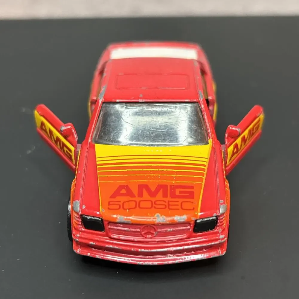 1984 Matchbox Mercedes Benz 500 SEC AMG Rare Color Change Wheels Doors Open VTG